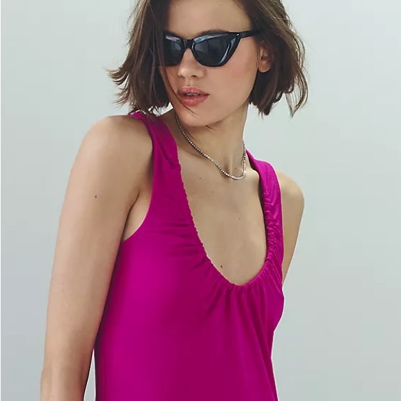 Anthropologie Ruched Scoop-Neck Midi Dress - Picture 9 of 15